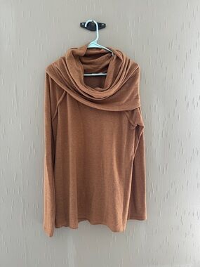 ADORA Cowl Neck Sweater in Warm Brown
